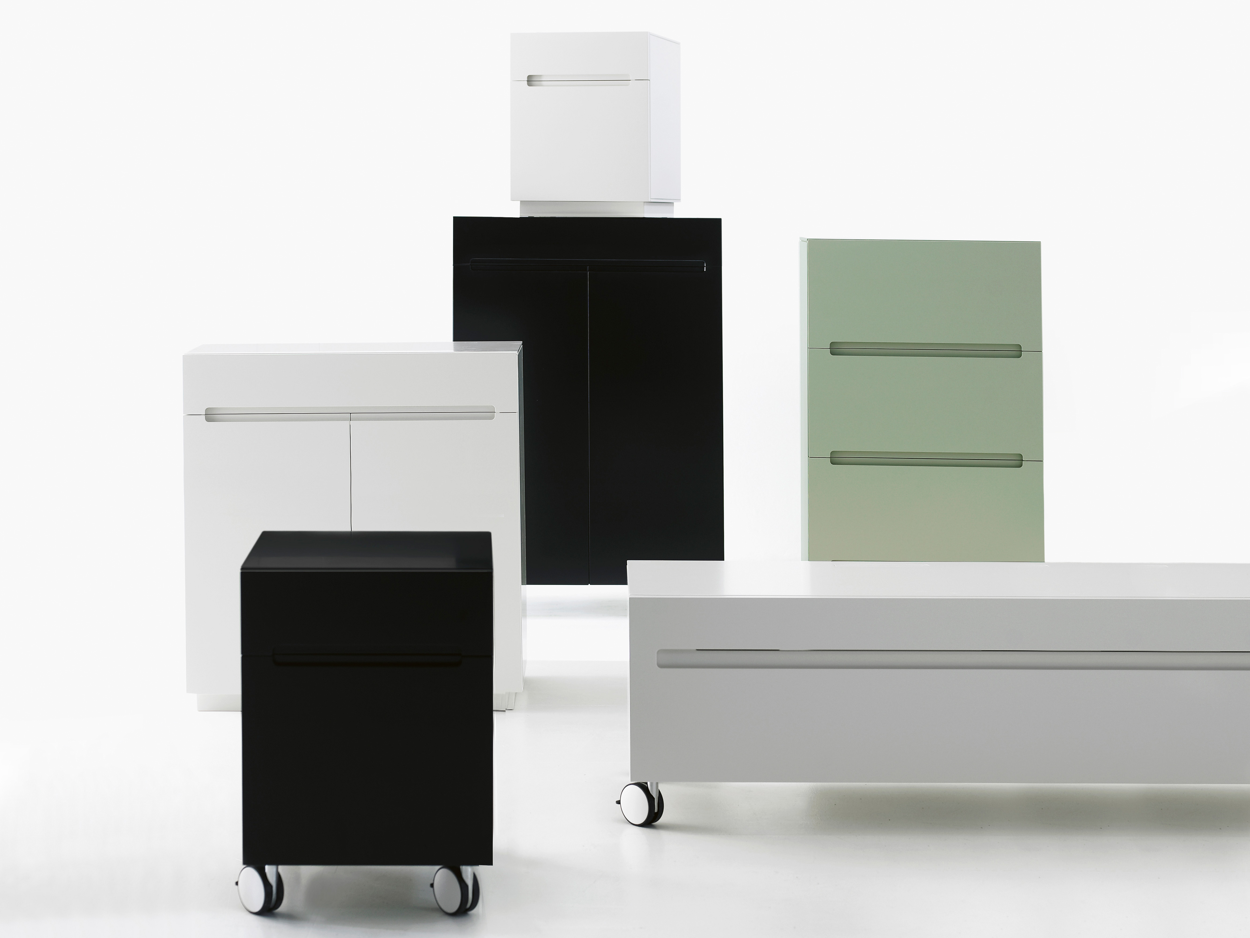 Stow media bench storage chest of drawer bench Karl Andersson Söner